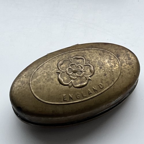 Vintage brass snuff oval shape - snuff,