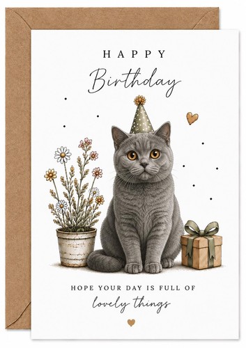 British shorthair card grey - british,