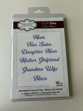Creative Expressions Dies - Sue Wilson - Sentiments Collection - Female Relation