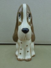 Vintage Szeiler Studio 'Sad Sam' Long Eared Brown and White Dog Figurine 5" Tall