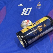 Ultra Rare ZIDANE France 2002 World Cup Player Spec Home Football Shirt W/Tin XL