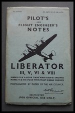 Original WWII RAF Pilot's Notes B-24 Liberator 1944