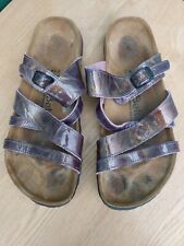 Birkenstock Betula Size 5 38 Purple Brown Sandals Narrow Fit