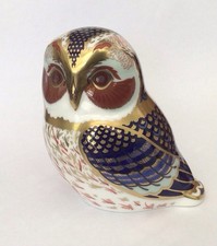 Royal Crown Derby Paperweight Tawny Owl Gold Stopper + Box 2012