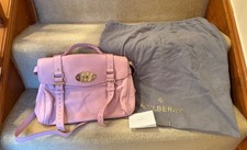 Mulberry Alexa Small Grain Calf Nappa Leather Handbag in Blush Colour & Dust Bag