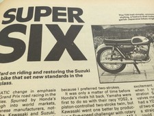 SUZUKI T20 SUPER SIX MOTORCYCLES ARTICLE.