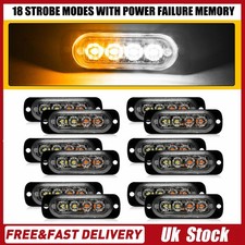 12pcs 4led amber white - 4led,