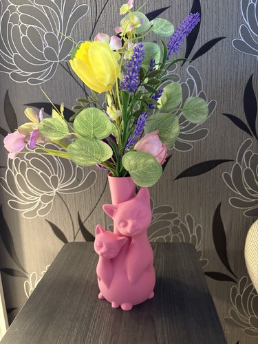 Novelty cat vase 20cm - cat,
