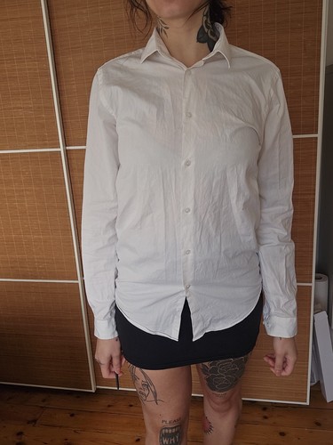 Unisex white work shirt - white,
