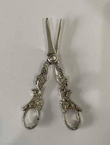 Vintage silver plated shears - vintage,