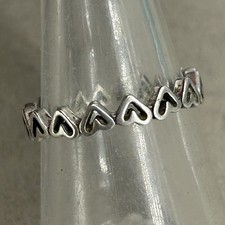 Pandora ring heart link band 925 sterling silver ALEA  ring size P (56)