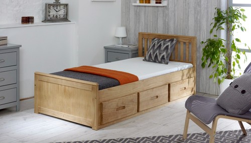 Mission bed wooden frame - bed,