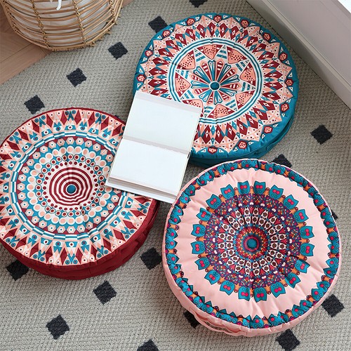 Round floor cushion boho - round,
