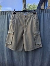 Primark Beige Longline Cargo Bermuda denim Shorts UK 16 new