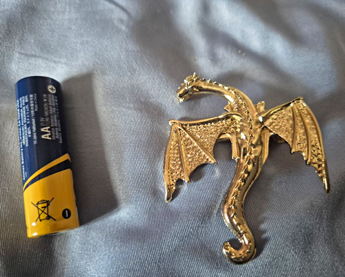 Gold colour metal dragon - gold,
