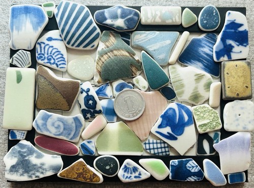 Sea glass pottery from japan - sea,