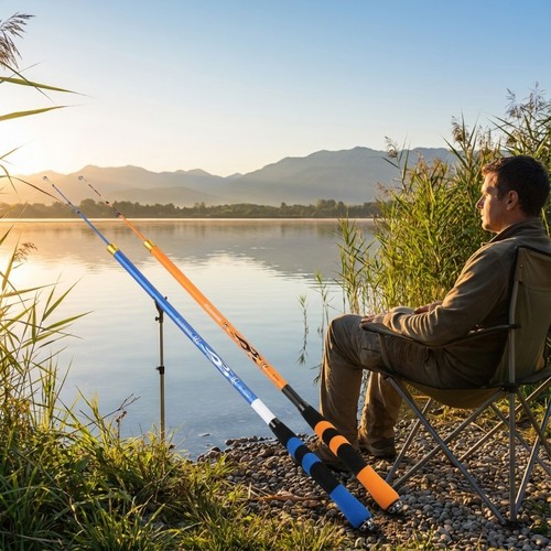 Carbon fishing rod telescopic - fishing,