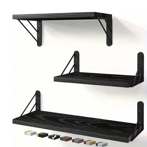 Wooden floating shelves - 3x,