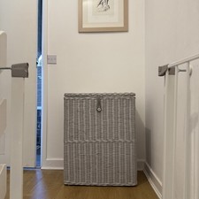 John Lewis White Laundry Basket