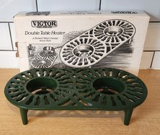 Vintage VICTOR Robert Welch Cast Iron Double Table Heater Plate Food Warmer