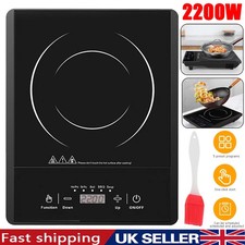 2200W Single Electric Induction Hob Hot Plate Cooker Portable Table Top Hob UK