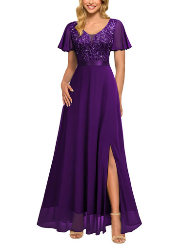 Evening maxi dress - evening, double