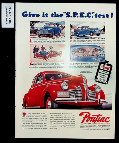 1940 pontiac car - car, red