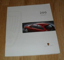 Rover 200 Brochure 1996 214i 214 Si 216Si 216 SLi 200 Vi 220D 220 SD 220 SDi
