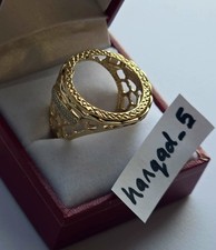Full sovereign ring - sovereign, 9ct