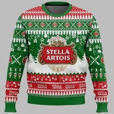Stella Artois United Kingdom Beer Ugly Christmas Sweater