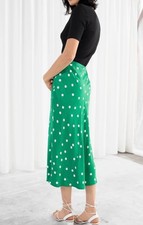 Green Satin Polka Dot Spot &