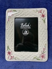 BELLEEK COUNTRY TRELLIS Parian China Frame For 5x7 Photo. EUC.