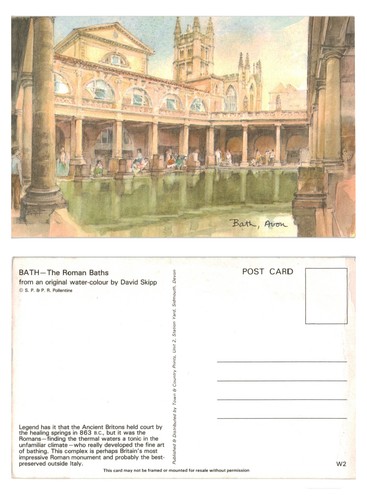 Postcard the roman baths - postcard,