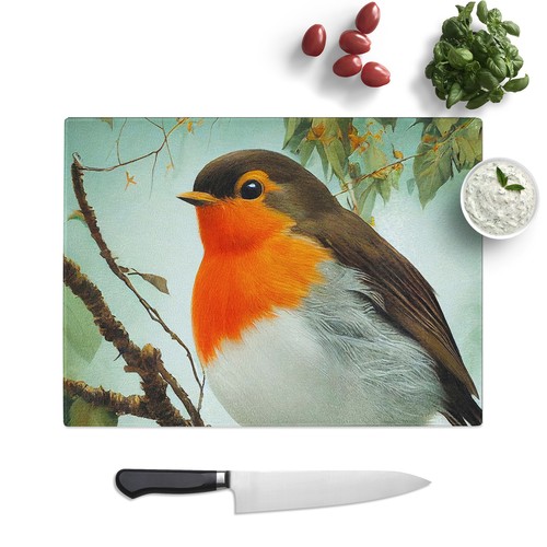 Robin bird painting - bird, glass