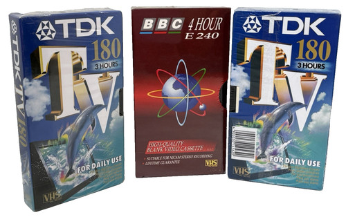 Blank vhs tapes new sealed - vhs,