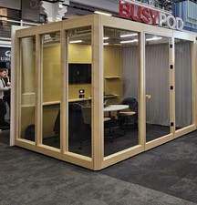Busypod Modular Office Booth 4-6 Person | Acoustic Meeting Pod w/ Lighting & Ven