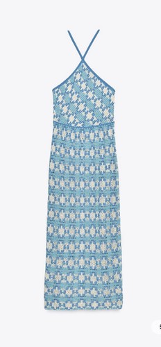 Zara blue midi dress - zara,