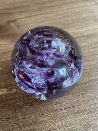 Paperweight purple glass mix - paperweight,