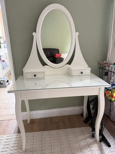 White dressing table - dressing, with