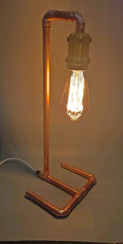 Copper pipe table - copper, with