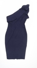 Vesper Women's Blue Bodycon One Shoulder Dress Size 12