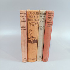 4 Biggles First Edition Books, Captain W. E. Johns 1st Edition Biggles Books