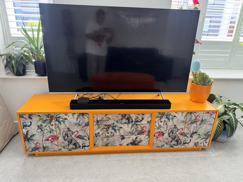 Orange painted wood stand g - orange,