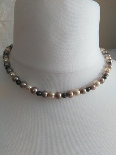 Necklace choker faux - choker,