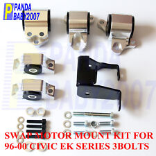 SWAP ENGINE MOTOR MOUNTS FOR 96-00 HONDA CIVIC B16 B18 B20 EK EKSTT3 3BOLTS 62A