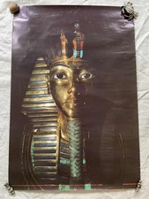 1972 Giant Golden Funeral Mask Of Tutankhamen British Museum Exhibition Poster.