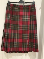 Ladies Kilt Size 16 Red Tartan