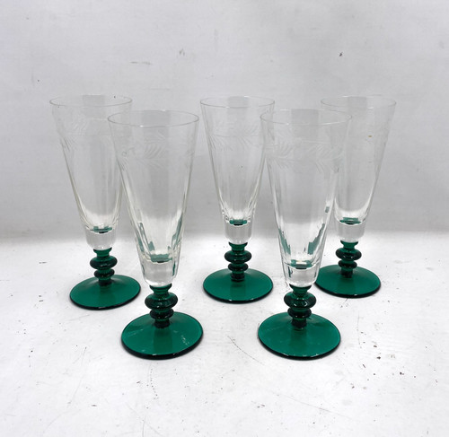 Five etched glass crystal - five,