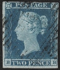 SG14 1841 2d Blue PL3 (2) ES11