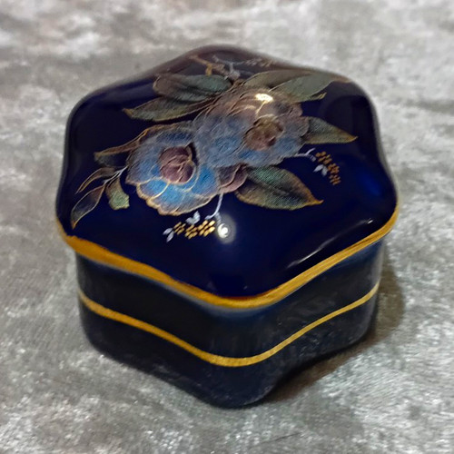Limoges blue porcelain - blue,